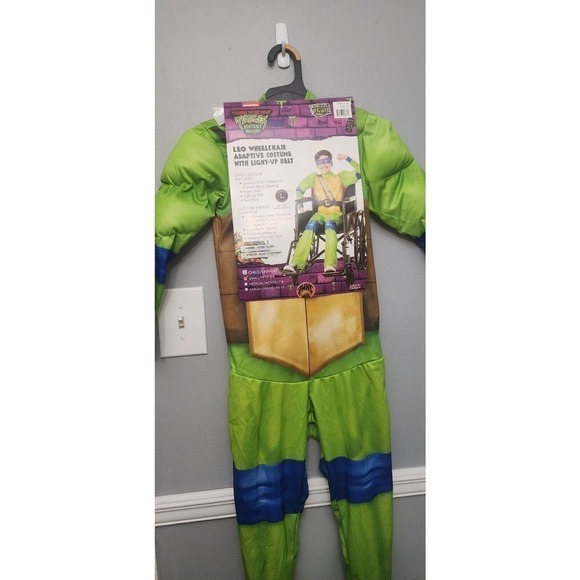 Wheelchair Ninja Turtle Costume New 4/6 Adaptive Design One Size Light Up Belt - Picture 4 of 11